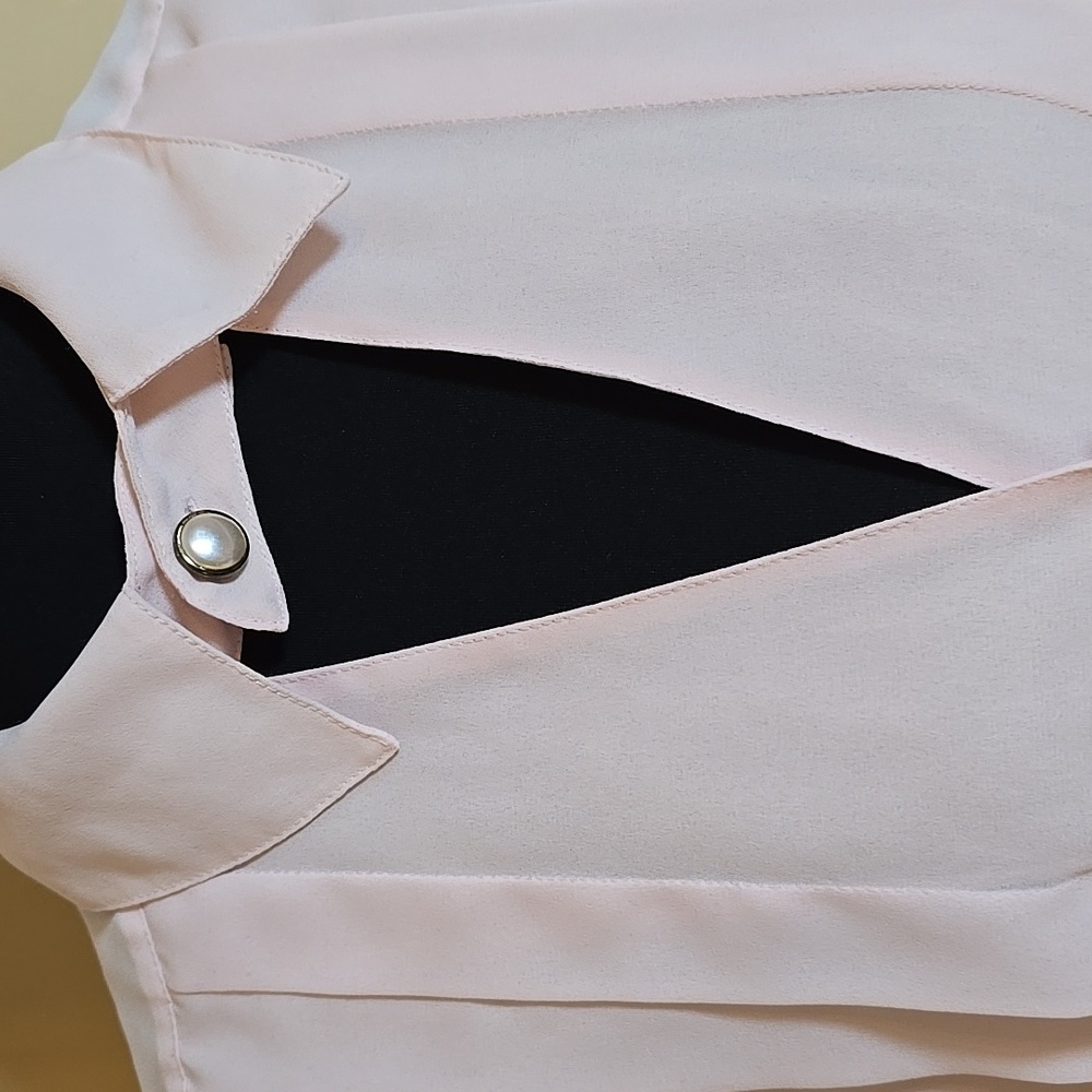 Josephine Blush Pink Pleated Long Sleeve Blouse 16 - Picture 4 of 6